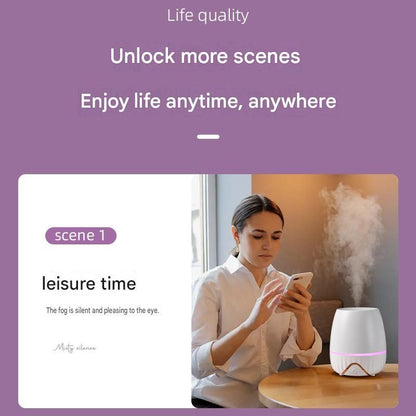 Bud Shaped Aroma Diffuser 150ml, White, with Night Light