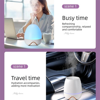 Bud Shaped Aroma Diffuser 150ml, White, with Night Light