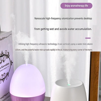 Floral Shadow Aroma Diffuser 150ml, White, with Night Light