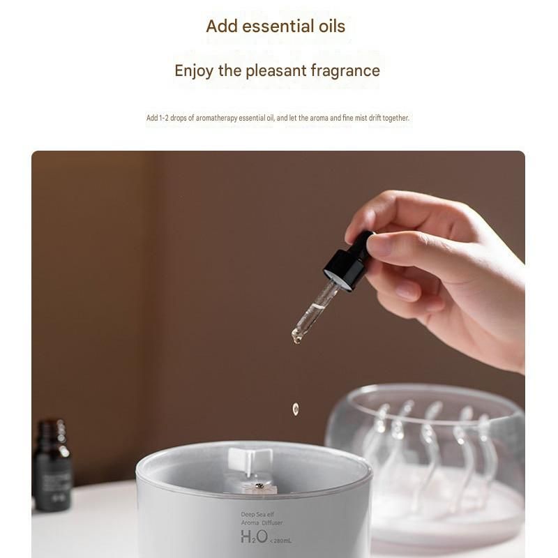 Jellyfish Aroma Diffuser 280ml, White, Colour Changing