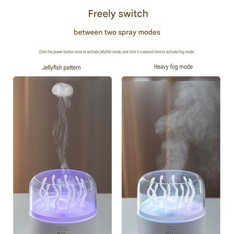 Jellyfish Aroma Diffuser 280ml, Black, Colour Changing