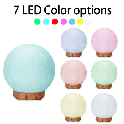 Moon Light Aroma Diffuser and Humidifier, White Base