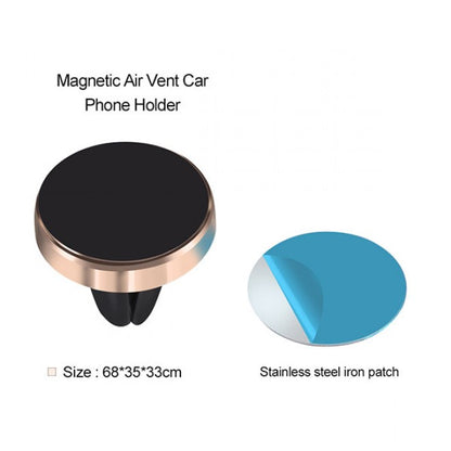 Gold Magnetic Air Vent Phone Mount for Cars - Secure & Stylish - AutoTech
