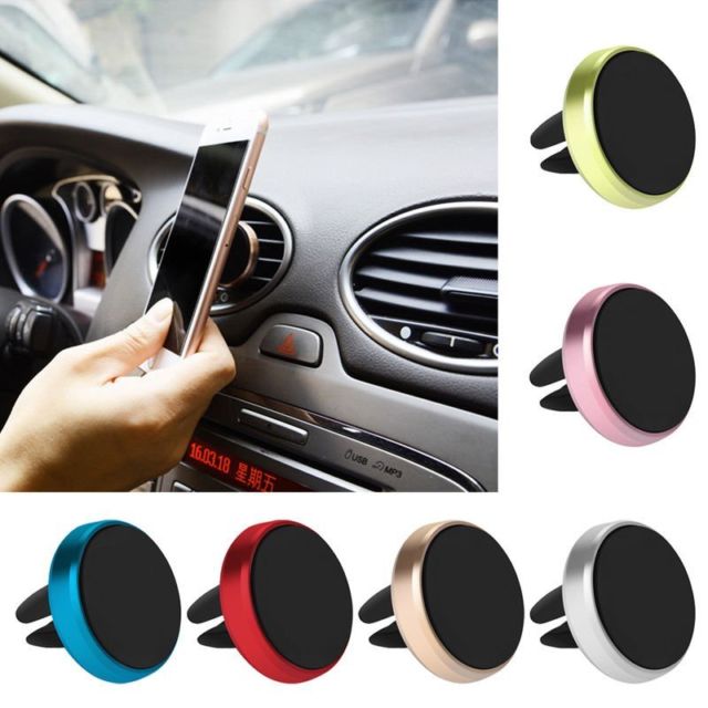 Silver Magnetic Air Vent Phone Mount for Cars - Secure & Convenient - AutoTech